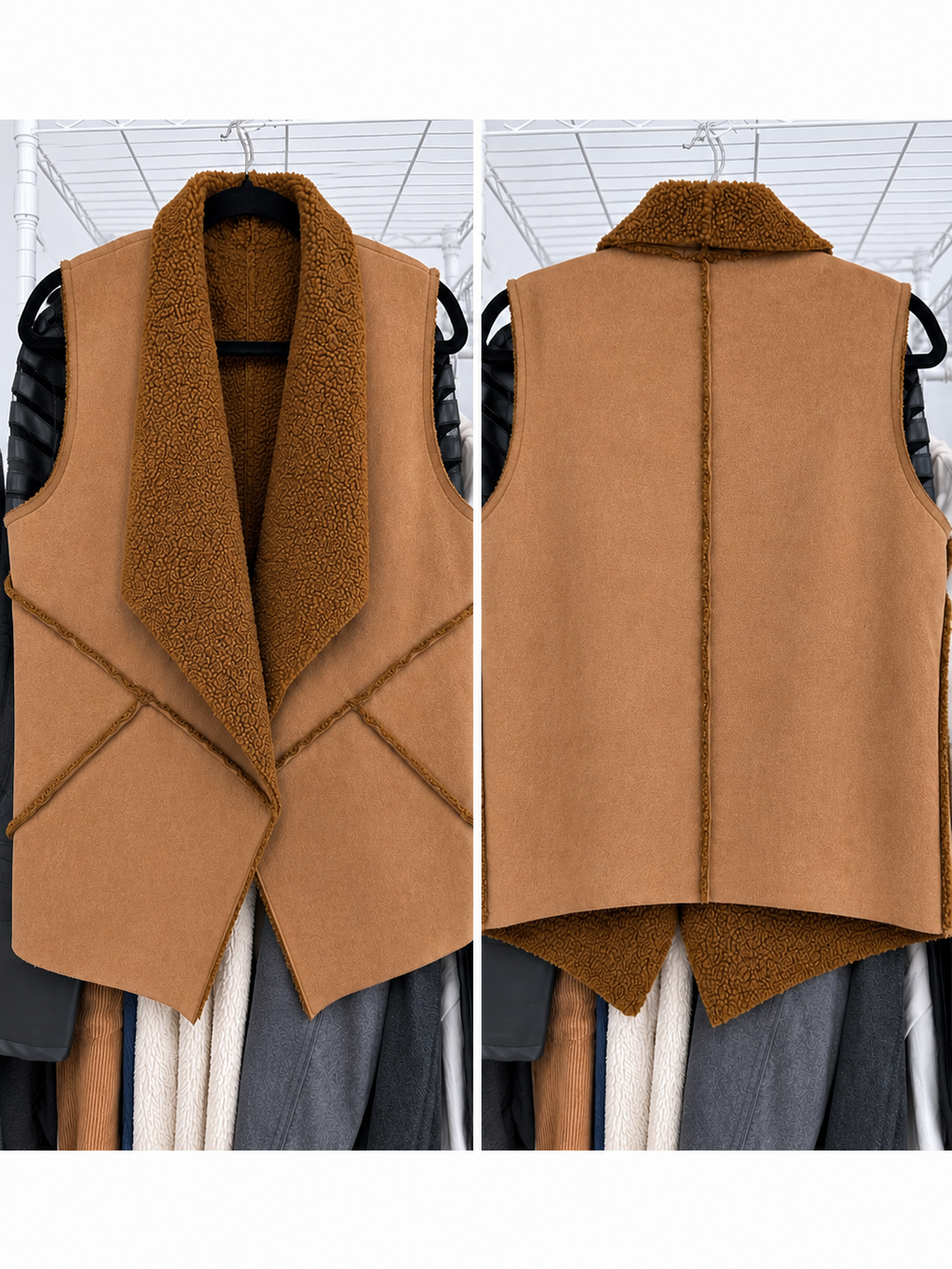 Soft Shearling Suede Vest(pre-order)
