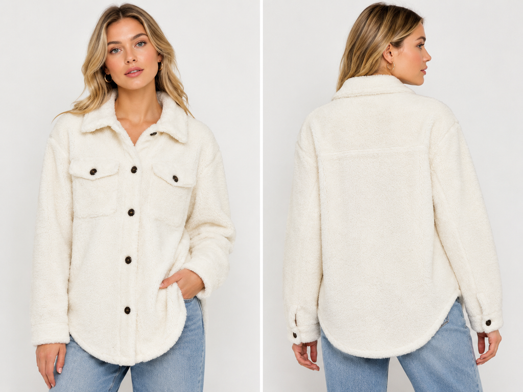 Soft Sherpa Button Jacket (NTJ003)