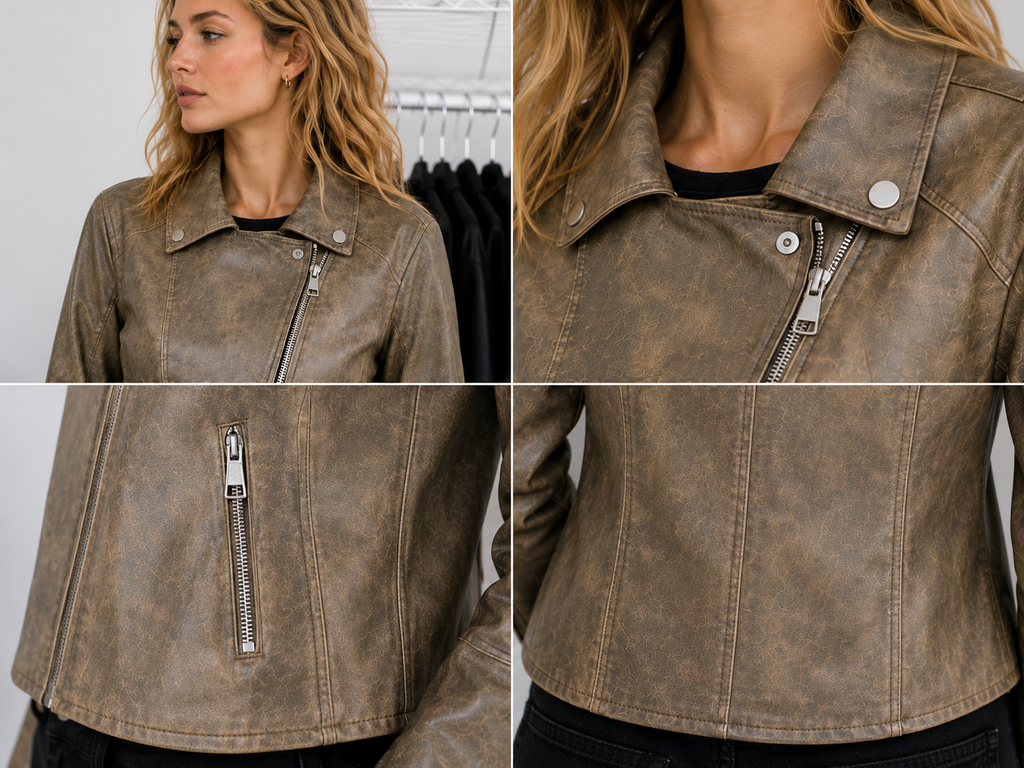 Vintage Wash Moto Jacket (NTJ006)